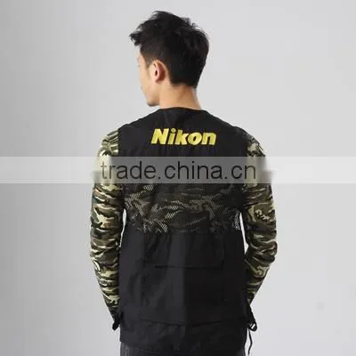ZX Promotion Jackets men sleeveless clothing Nikon uniform vest