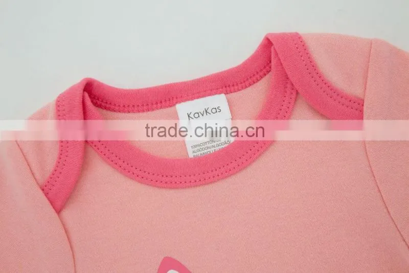 2017 Lovely Good Quality Baby Clothes Colorful Summer 100%Cotton Short Sleeves with Printing Newborn Infant Baby Bodysuits