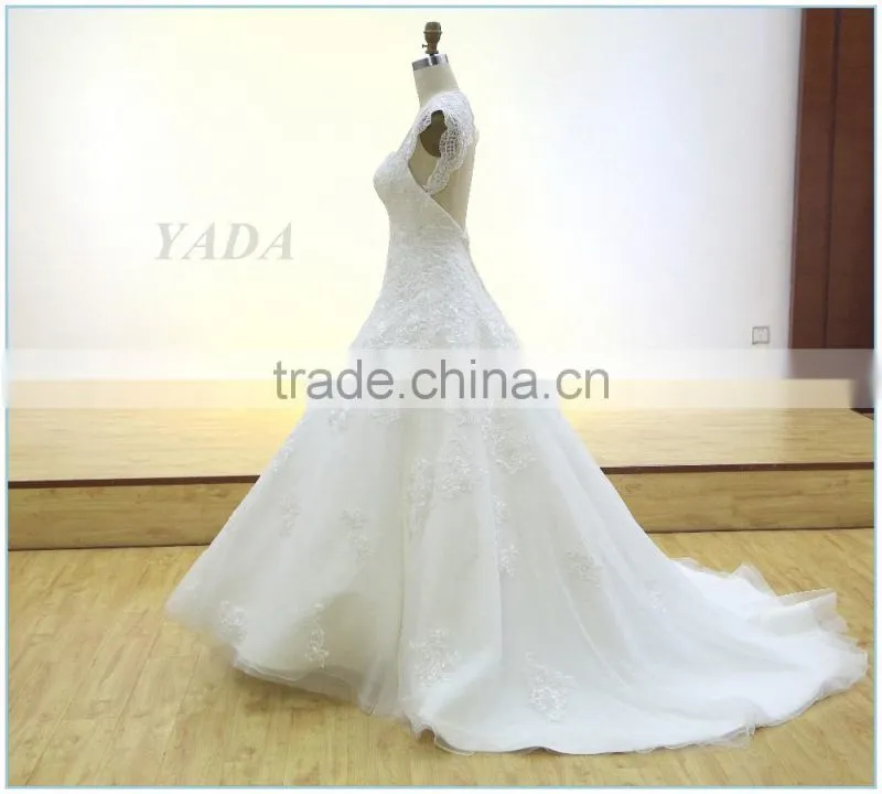 Backless Embroidery Lace Sweetheart Wedding Dress Bridal