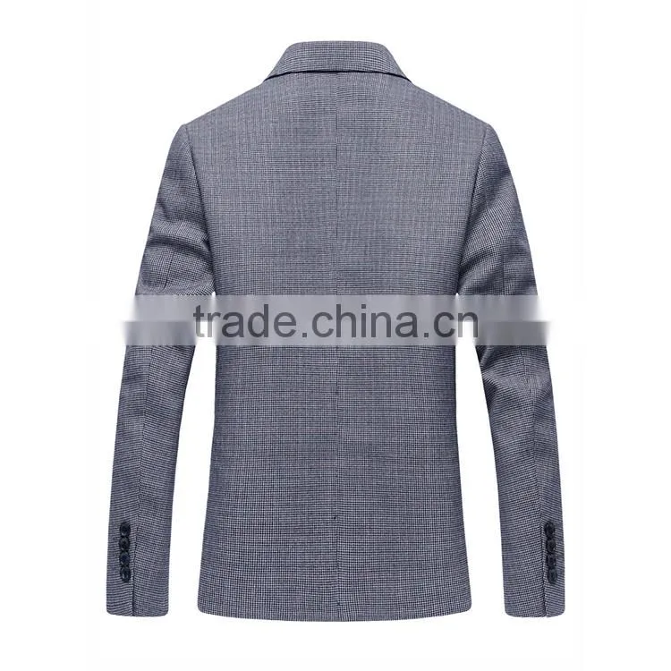 Wholesale Latest Design Royal Mens Fashion 2 Button Blue Suit Jacket Blazer With Sleeve Cuff