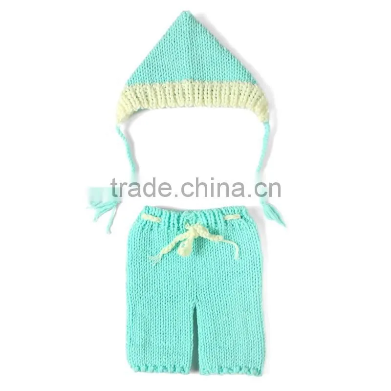 Handmade knitted crochet sets infant newborn baby photo props LBP20160218-30