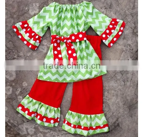 Yiwu factory prices are wholesale manufactures children clothes girl fashion Personalized Christmas outfit