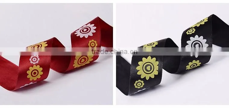 1" 25mm High Quality Polyester Printed Satin Ribbon Single Face
