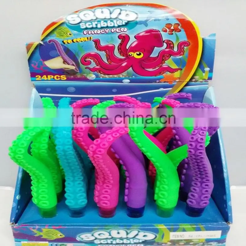 Novelty octopus ballpoint TPR ballpoint pen promotion ballpoint pen
