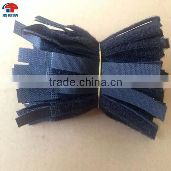 Customer size and shape sew on hook and loop fasteners