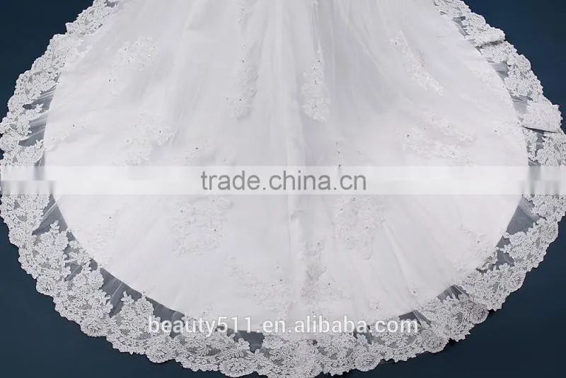 New Style Elegant A-Line sweatheart Neckline and Sleeveless Lace Wedding Dress AS41401