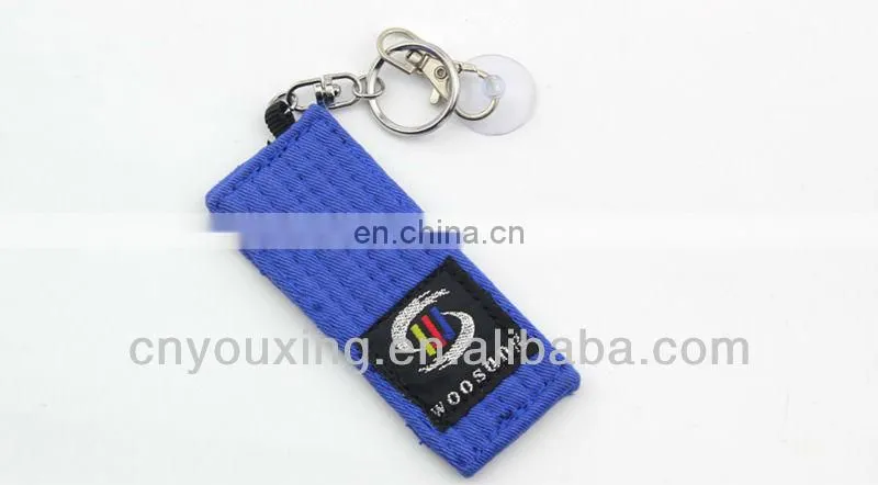 Mini martial arst taekwondo belt key chains/ taekwondo accessories