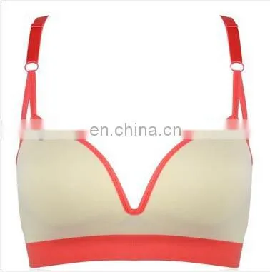 New design no steel ring yoga bra top with removable pads, women sport bra