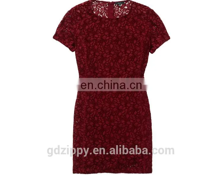 2015 Hot short sleeve lace hawaiian dresses for women