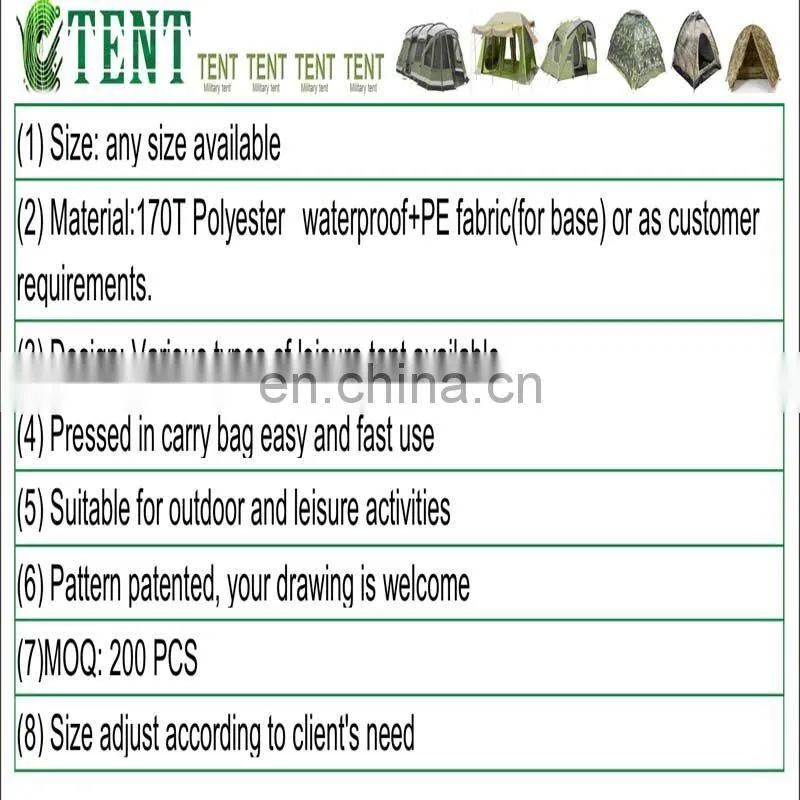 Military tents sleeping camping tent cot for outdoor camping