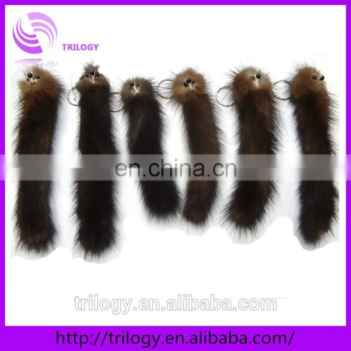 promotional gift ,fox fur key chain ,mobile phone accessory