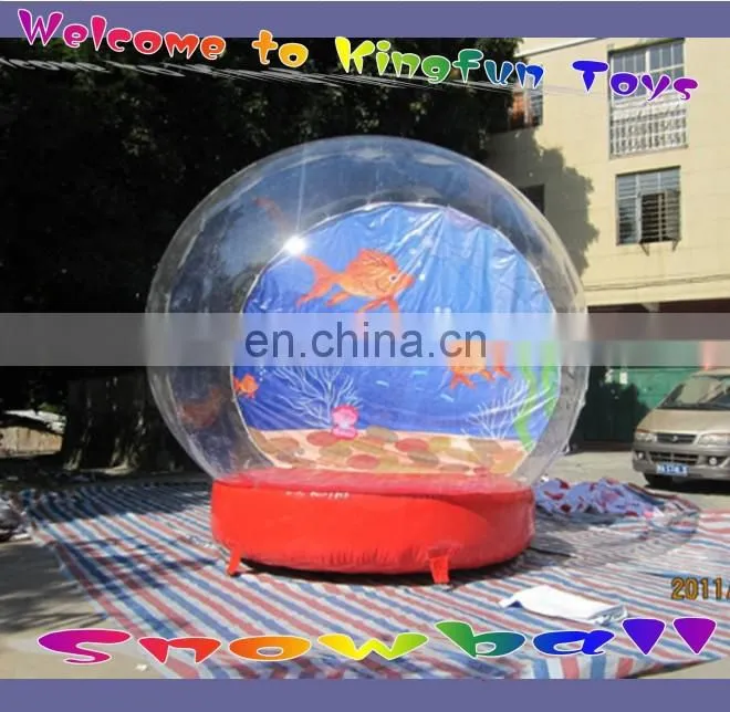 X-mas inflatable snow bubble ball inflatable snow globe for winter
