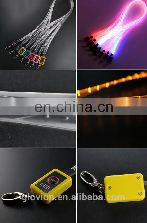 New Design led flashing cheap custom lanyards for party