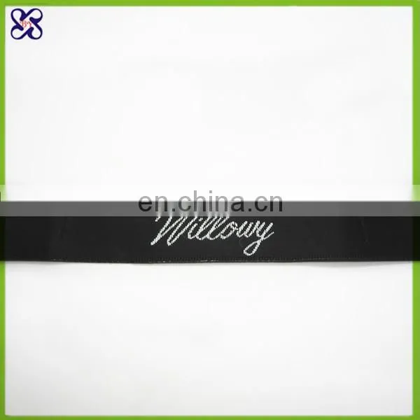 High quality woven damask label/Clothing label maker