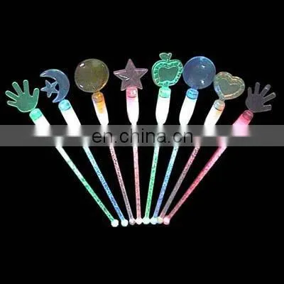 Plastic glowing led cocktail stirrer
