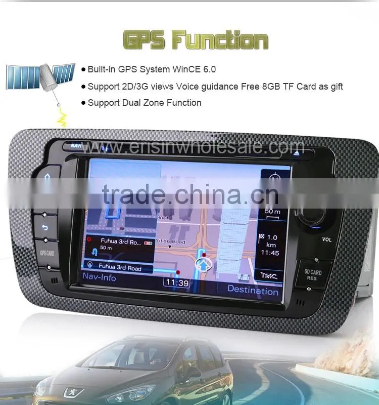 Erisin ES7695M 7" 2 Din Bluetooth Car Radio with GPS 3G for SEAT IBIZA