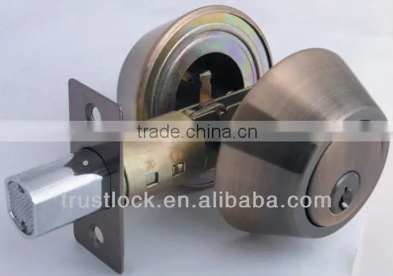 TRUST ANSI Grade 3 Double Deadbolt Lock with AB Finish