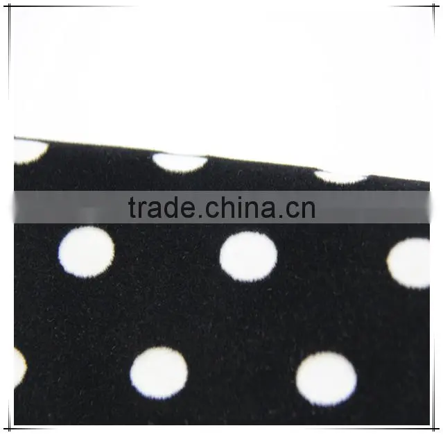 Mesh polka dot White flocking fabric for market in dubai