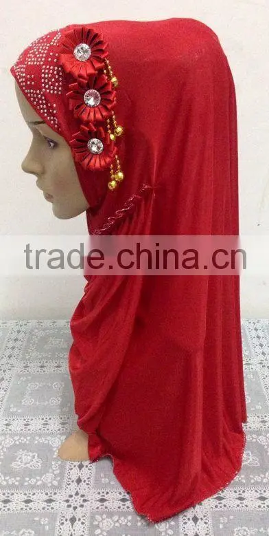 A578 New 3 flowers lady's muslim long one piece hijab
