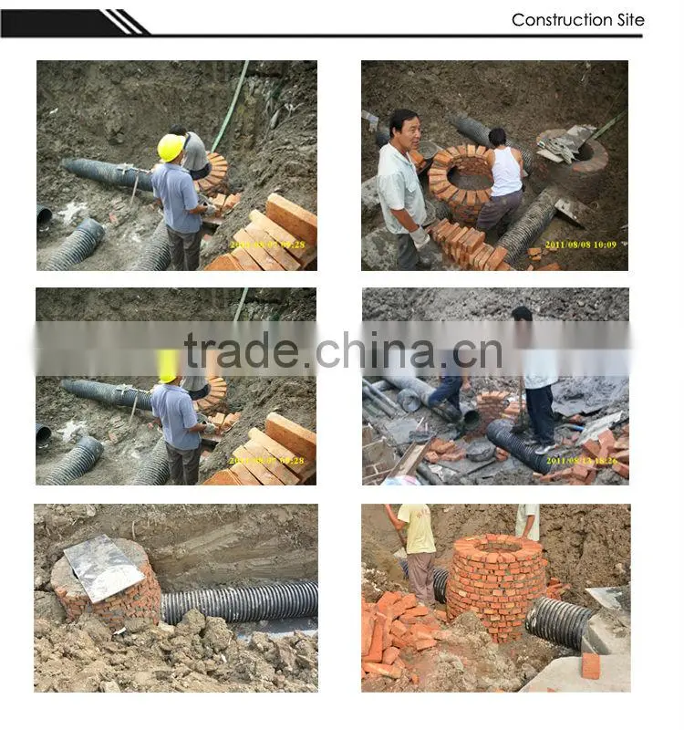 with 45 branches JunXing Group polyethylene 700mm hdpe culvert pipe as collector drains