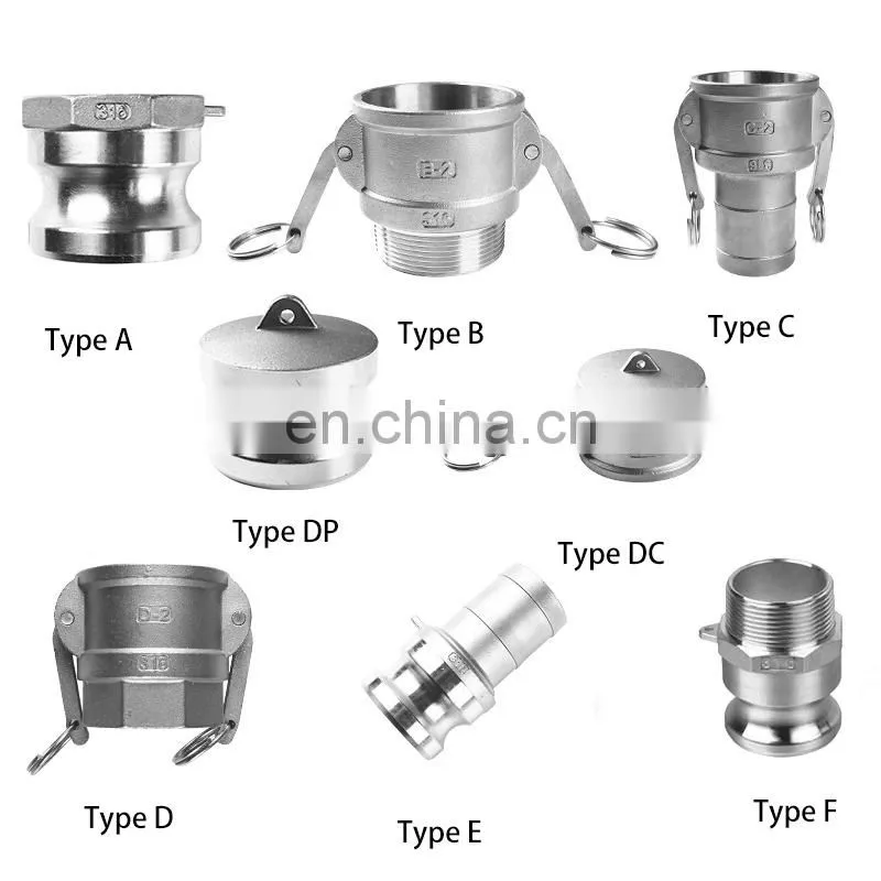High pressure Fitting Stainless Steel/Aluminum Camlock Coupling