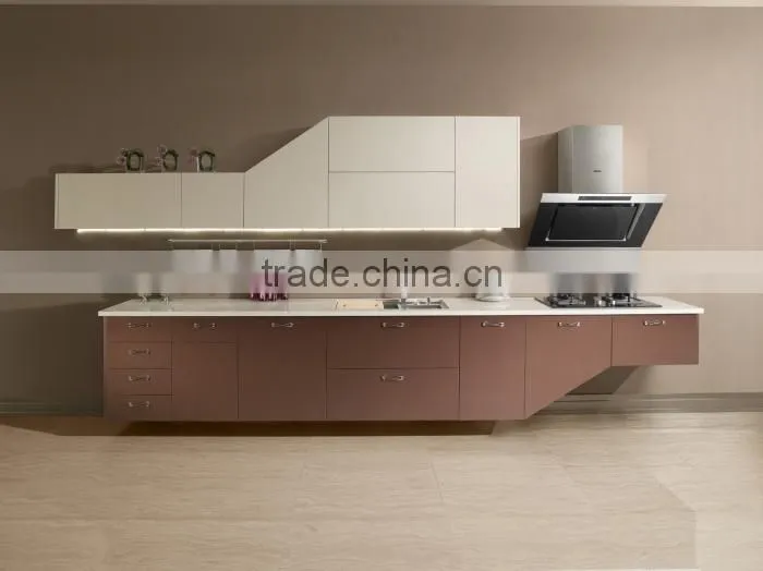 Foshan modular homes modern high gloss kitchen cabinet( CDY-S069)