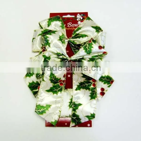 2016 Decorate gift box with butterfly bow, 5" width velvet ribbon bow tie with double wing
