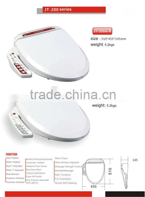 Toilet seat with bidet cleaning
