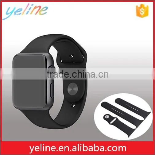 Customized logo leather watch strap for apple watch