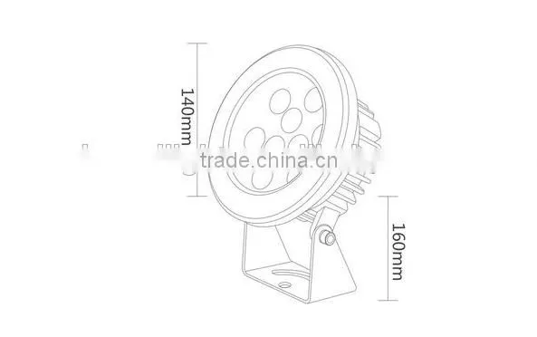 High Lumen High Power DMX512 Control 3*1W Stainless Steel IP68 RGB LED Underwater Light