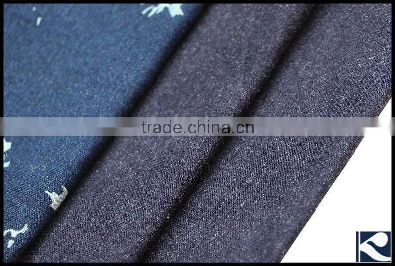 95% indigo cotton knitted denim fabric
