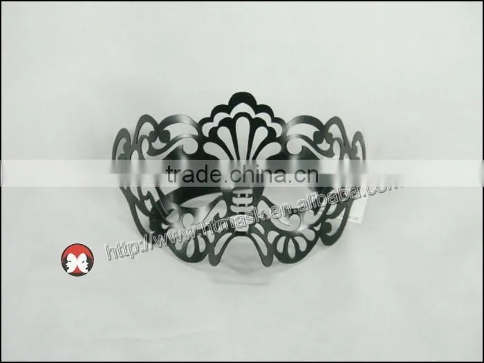 Handmade PVC black glasses hollow half face party eye mask used carnival games for sale