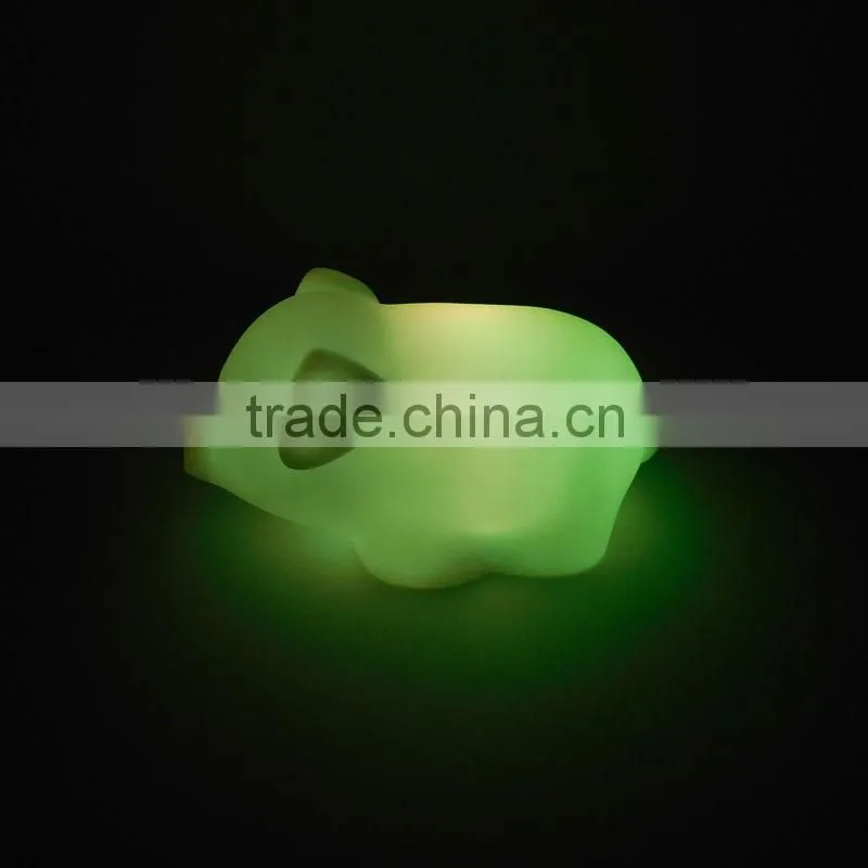 Lovely Plastic PIG Style Multicolor LED Light For Promotiom Gift