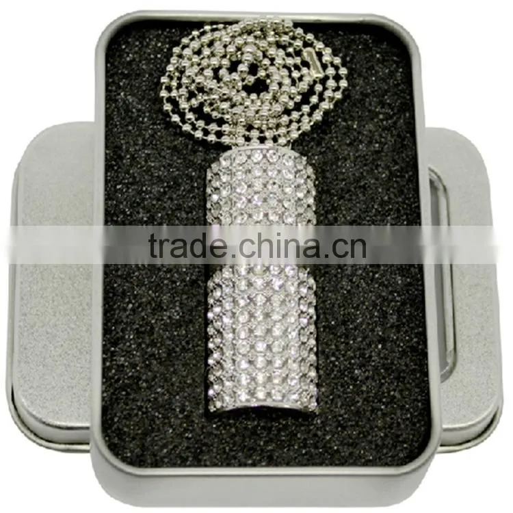 8GB jewelry crystal lipstick Model USB Flash drive 2.0 pen stick flash memory