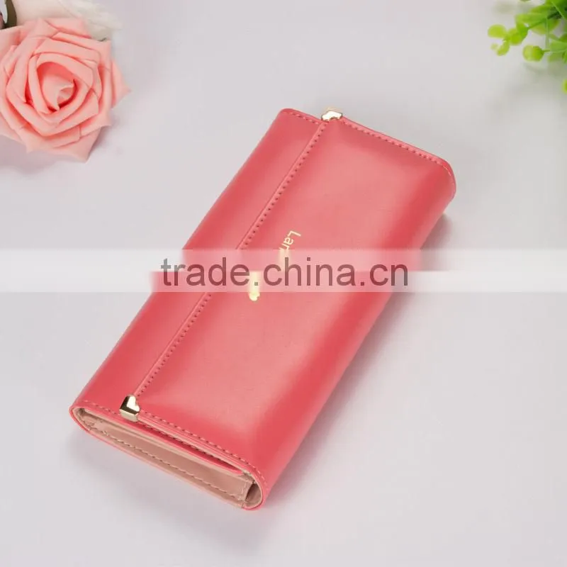 8 colors Hot Sell Three Fold Ladies wallet ladies pars hand set bag