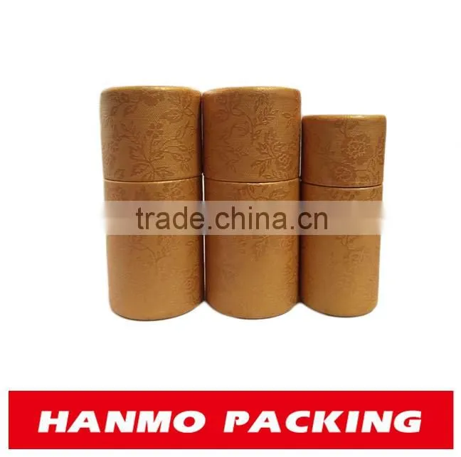 high end small paper tube with decorative pattern for tea / powder