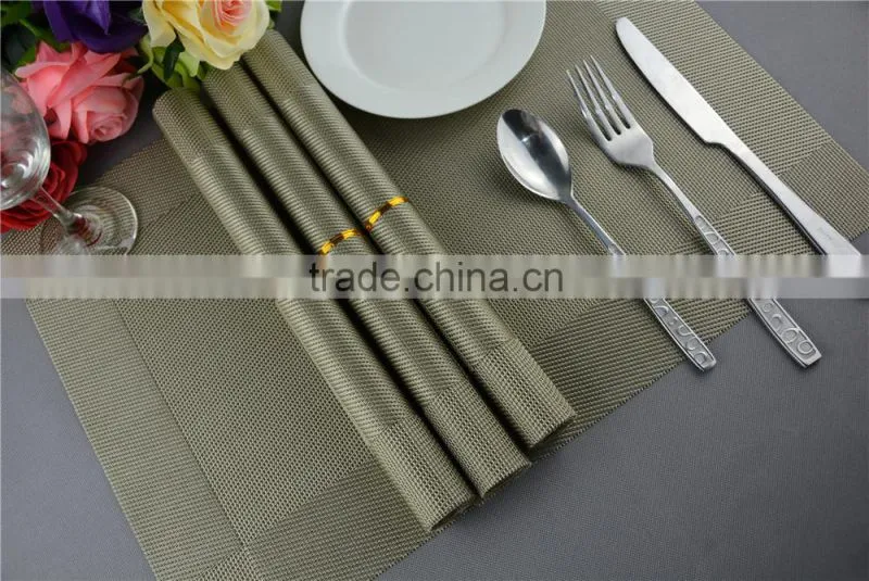 new arrival table decoration PVC mat frame series dark green dining table floor mat 45*30cm