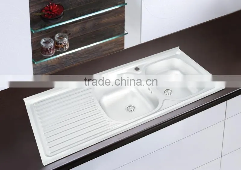 1200*500mm XAL12050 double bowl stainless steel sink satin mat or polish finish for south america