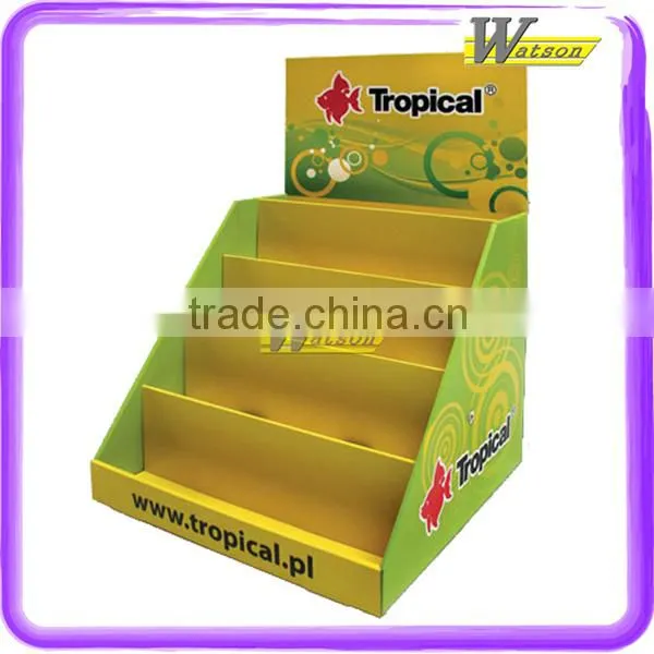 Environmental Cardboard Corrugated Desk Display Box For Fish Food/Seafood