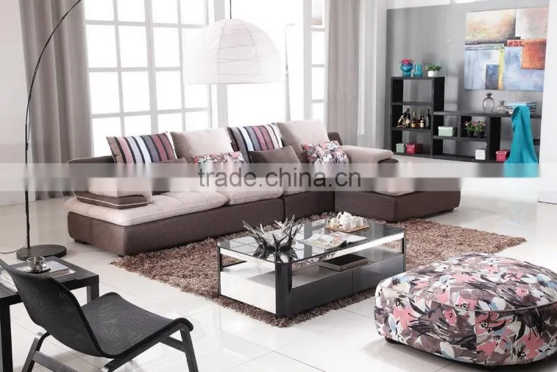 Fabric cover living room sofa set with metal nails XYN2054