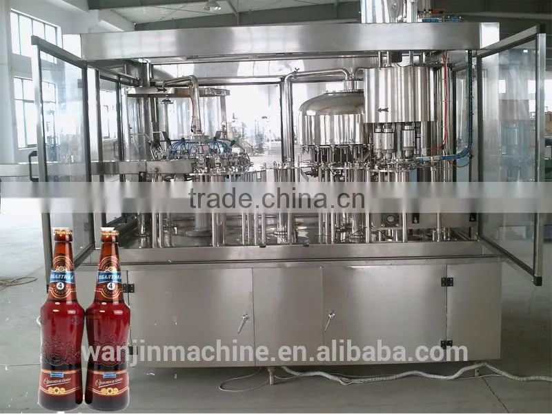 CE certificate beer bottle washing filling capping 3 in 1 machine
