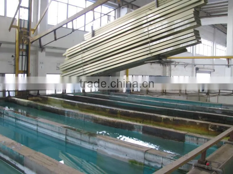 Silver white electrophoresis aluminum profile