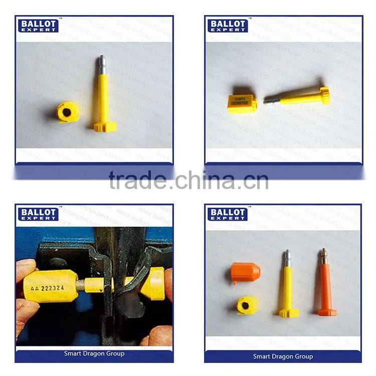 Metal container door bolt seals