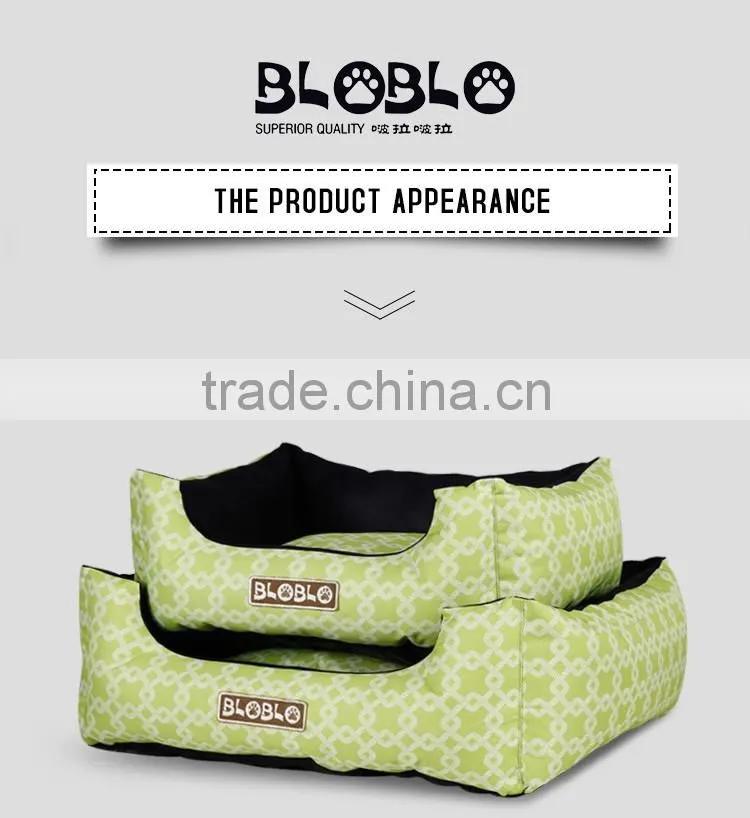 The newest design dog bed with green and black color with white lines