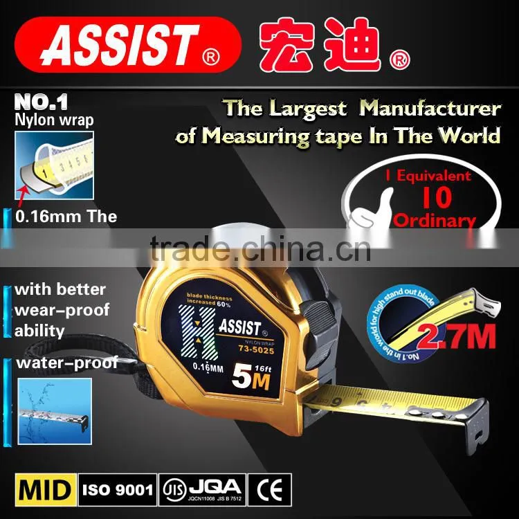 ASSIST novelty tape measure nylon wrap durable 3m steel tape measure material