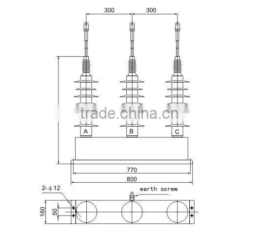 35KV Three Phases Surge Arresters for Lightning Protection