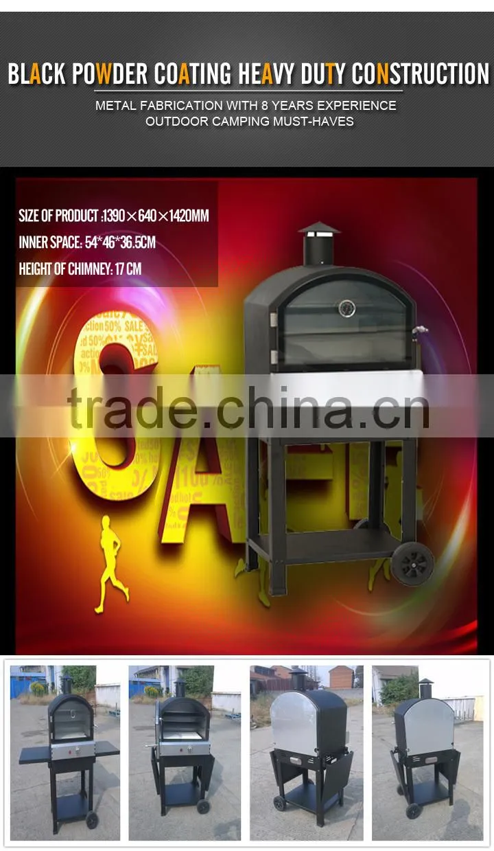 quick gas baking pizza oven with optional colors