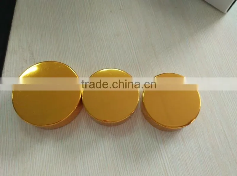 round shaped 38mm/ 45mm sizes golden electrochemical aluminum cap