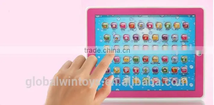 2015 new learning pad gw-tys2911J touch screen pad kids educational toys abc multipurpose toy learning machines