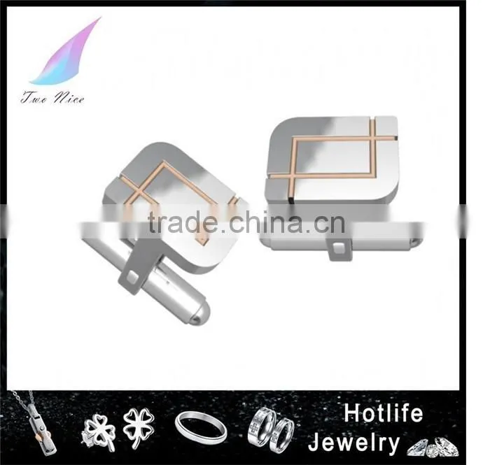 stainless steel cufflinks 2016 men hot sell fashion design swank cufflinks